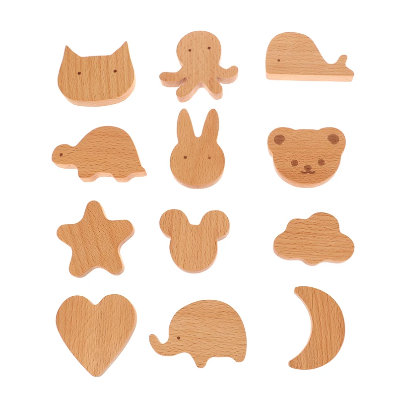 Description Picture 6 of itemCute Clouds Stars Wood Furniture Handles For Cabinets And Drawers Door Knobs Kitchen Cupboard Wardrobe Pulls Wooden Door Handles