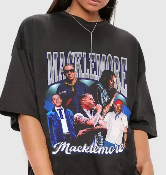 

Винтажная Футболка Macklemore в стиле ретро для веера с длинными или короткими рукавами