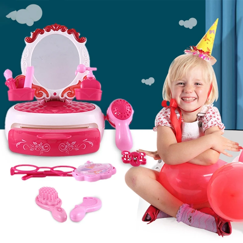 B49B-Yh218-5Ce Household Simulation Dresser Children's Small Home Appliances Toys Boys And Girls Set Music With Lights