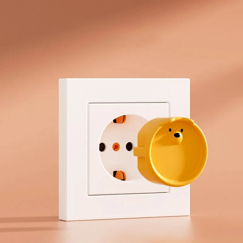 5Pcs Baby Safety Protection Socket Protective Cover Cute Cartoon Children Electric Shock Prevention