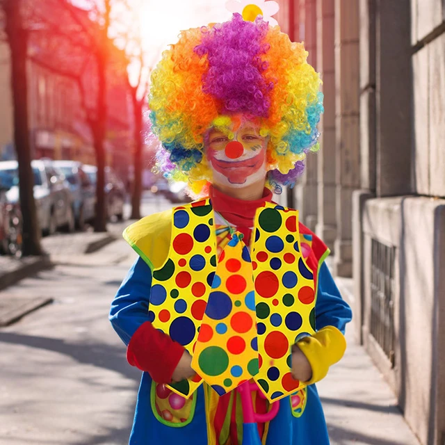 Costume da Clown Set Halloween punteggiato Clown Dress Up forniture Clown  Clown scarpe Clown naso Clown cravatta e Clown Vest per carnevale -  AliExpress