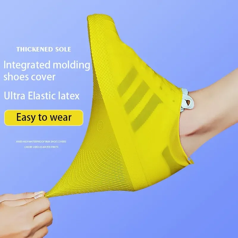 Reusable Waterproof Slip-Resistant Rubber Rain Boot Covers