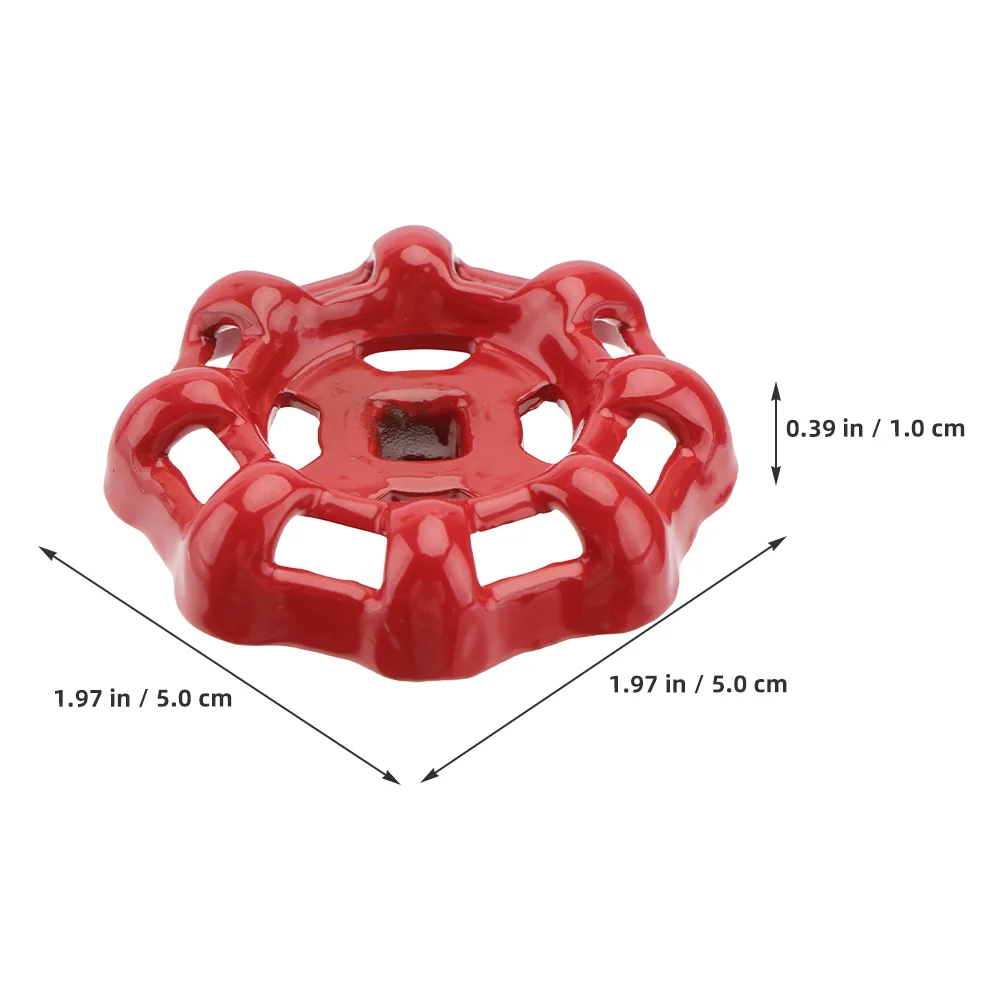 2 Pcs Gate Valve Handle Wheel Door Knob Decorative Shower Replacement Iron outside Faucet Fittings