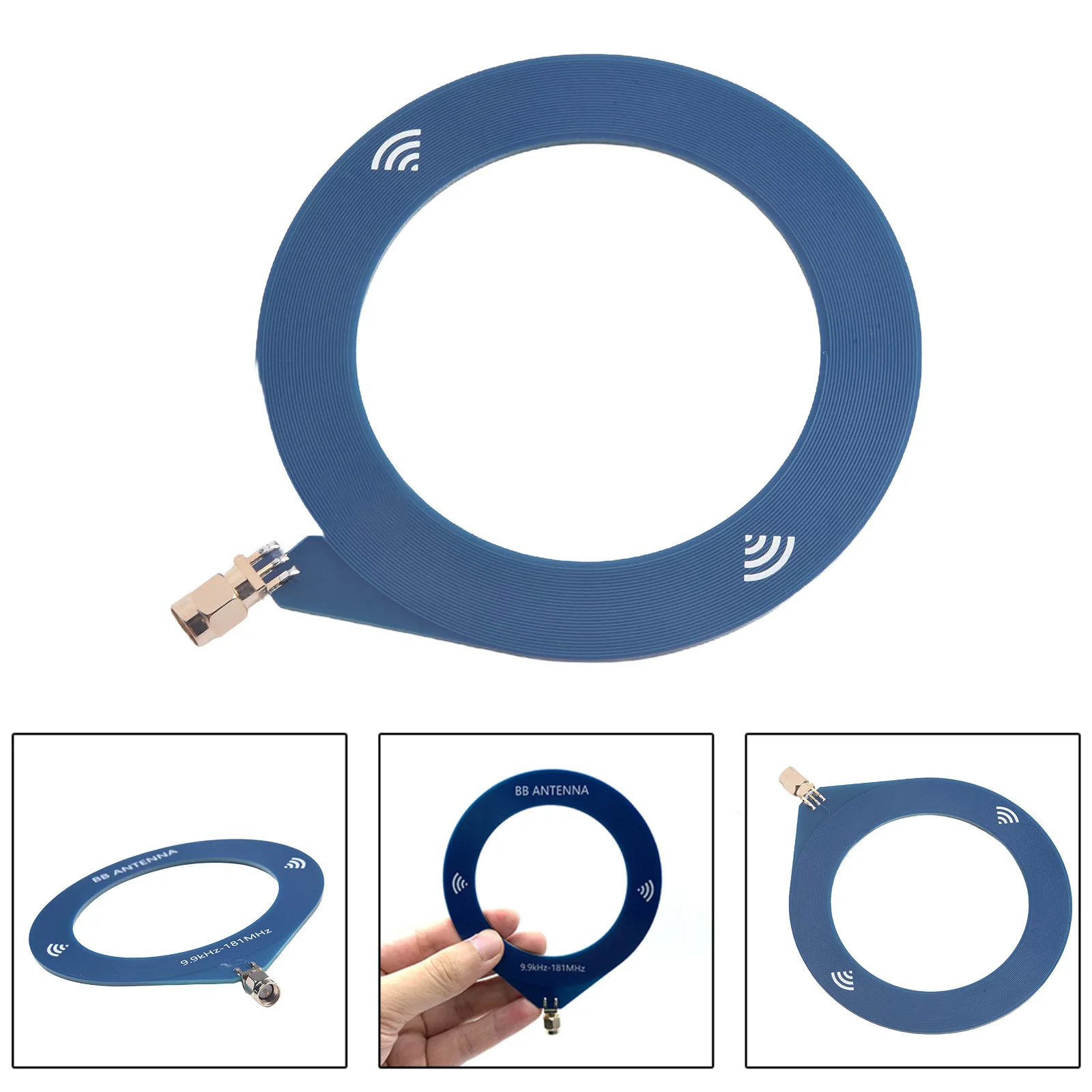 

1pcs 9.9khz-181mhz Frequency Circular Broadband Antenna SMA Pin Interface For Radio Malachite/TEF6686 Receiver HAM Connection