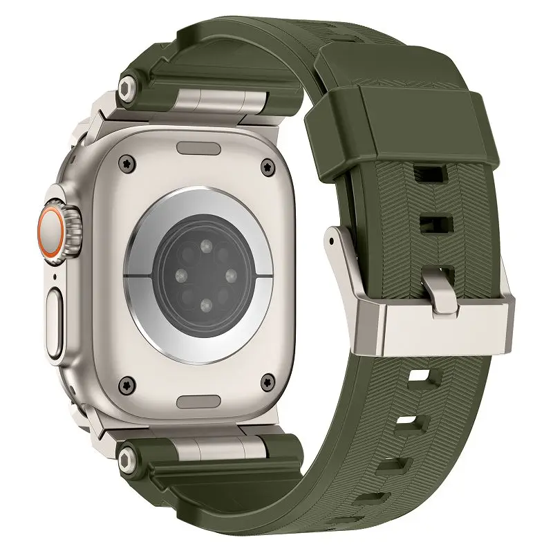 Durable Silicone Sport Strap with Stainless Steel Connector