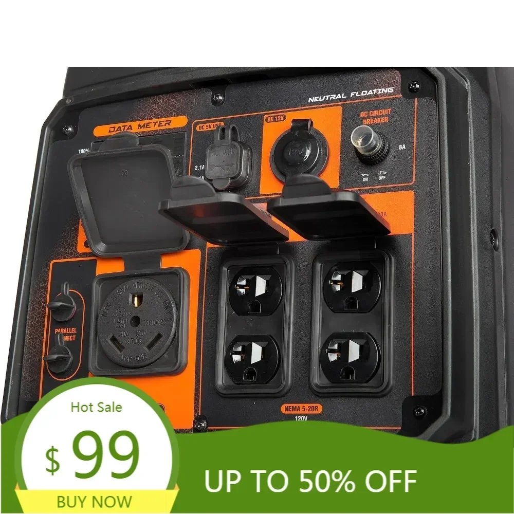 4800-watt portable inverter generator, rv-ready, quiet and lightweight with fuel shut off (56477i)