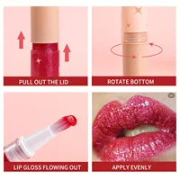 Glitter Lip Gloss, Shimmer Lipstick, Long Lasting Hydrating Moisturizing Non-Sticky and Lightweight Formula Lip Color 2