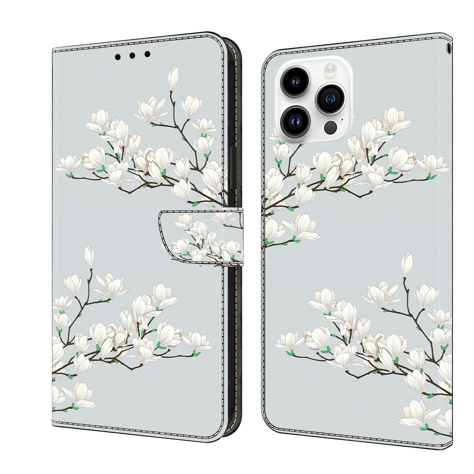 Premium 3D Magnetic Flip Leather Wallet Case