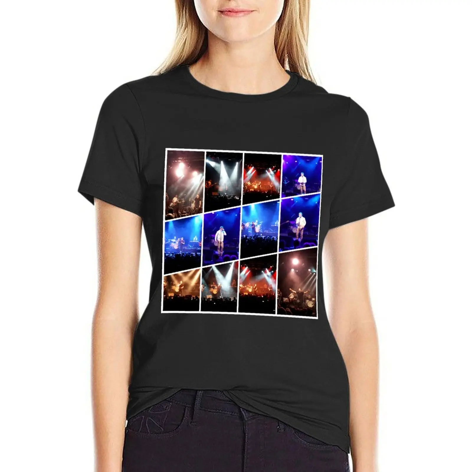 

David Duchovny Concert Collage T-Shirt graphics female black t-shirts for Women