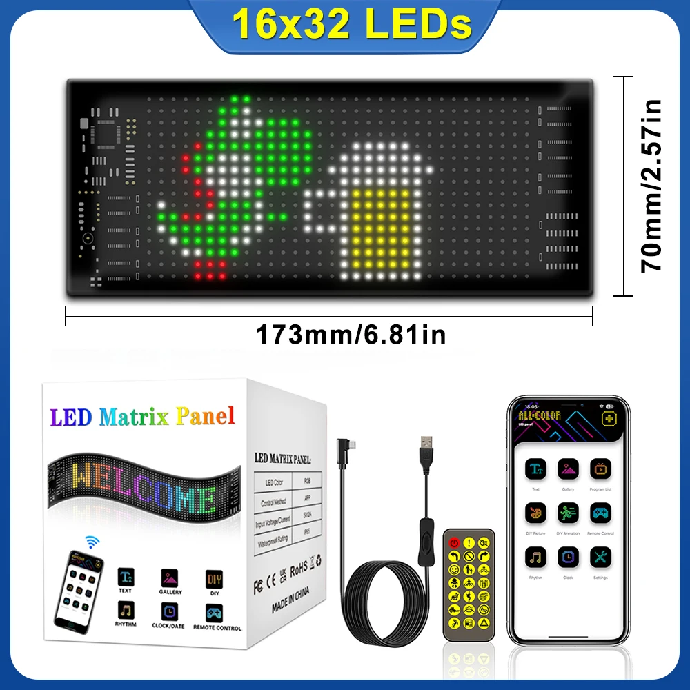 Super Bright Flexible LED Matrix Panel For Car Programm Smart
