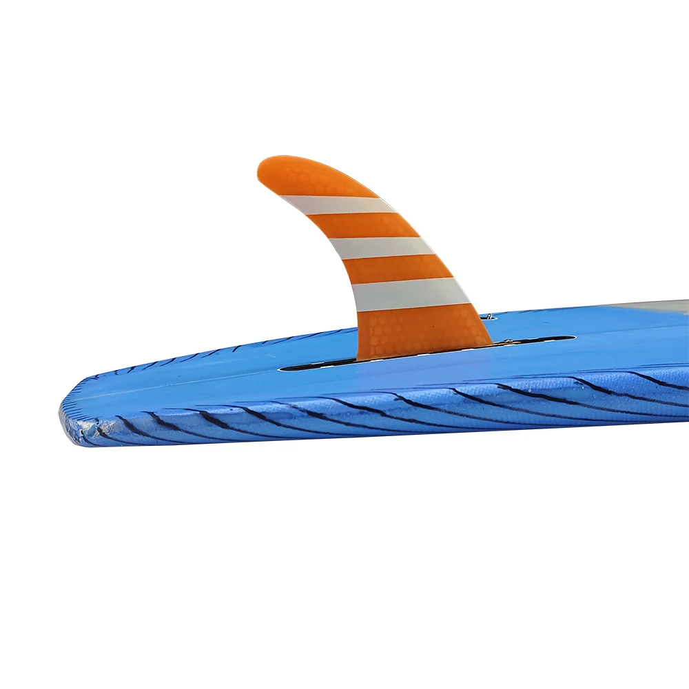 Longboard Fin With Screw 6inch Single Fin Centre Surfboard Quilha Sup Board Paddle Board Honeycomb Fibreglass Orange Surfing