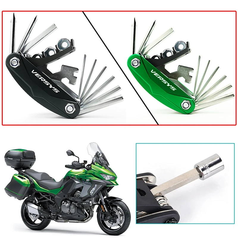 

Для Kawasaki Versys 650 1000 X300 VERSYS 1000SE VERSYS300 CNC многофункциональный инструмент отвертка инструменты для ремонта мотоцикла велосипеда аксессуары