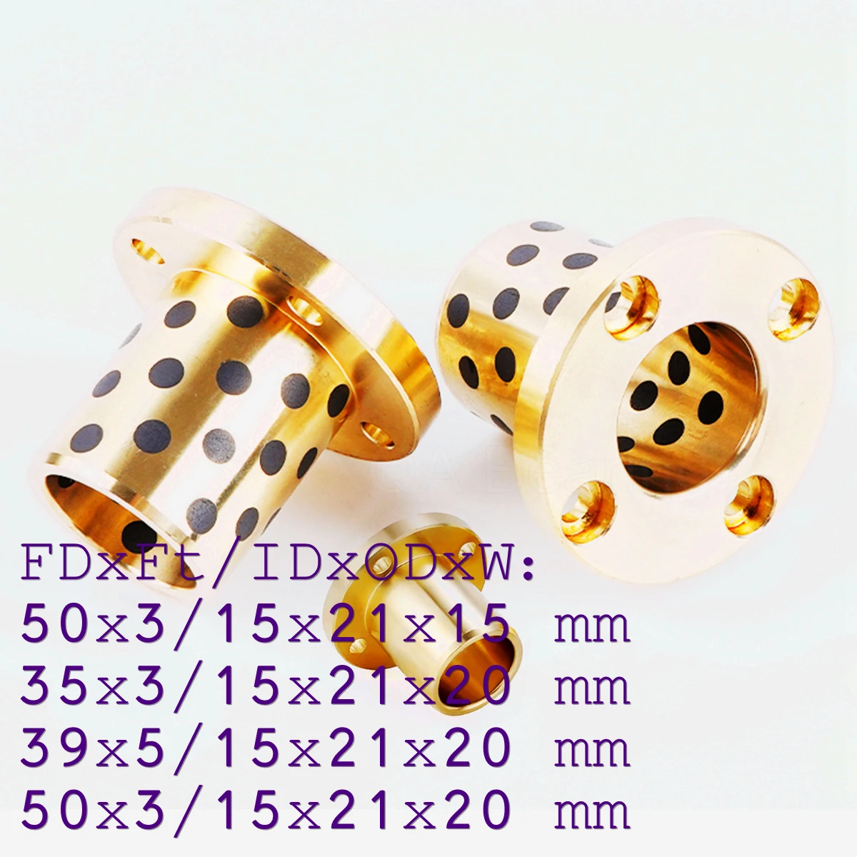 1515/1520 MPTZ Bronze 50*3/15*21*15/20 39*5/15*21*20 OFR01 35*3/15*21*20 Graphite Diameter 15mm Bushing Flanged Bush Bearing mm