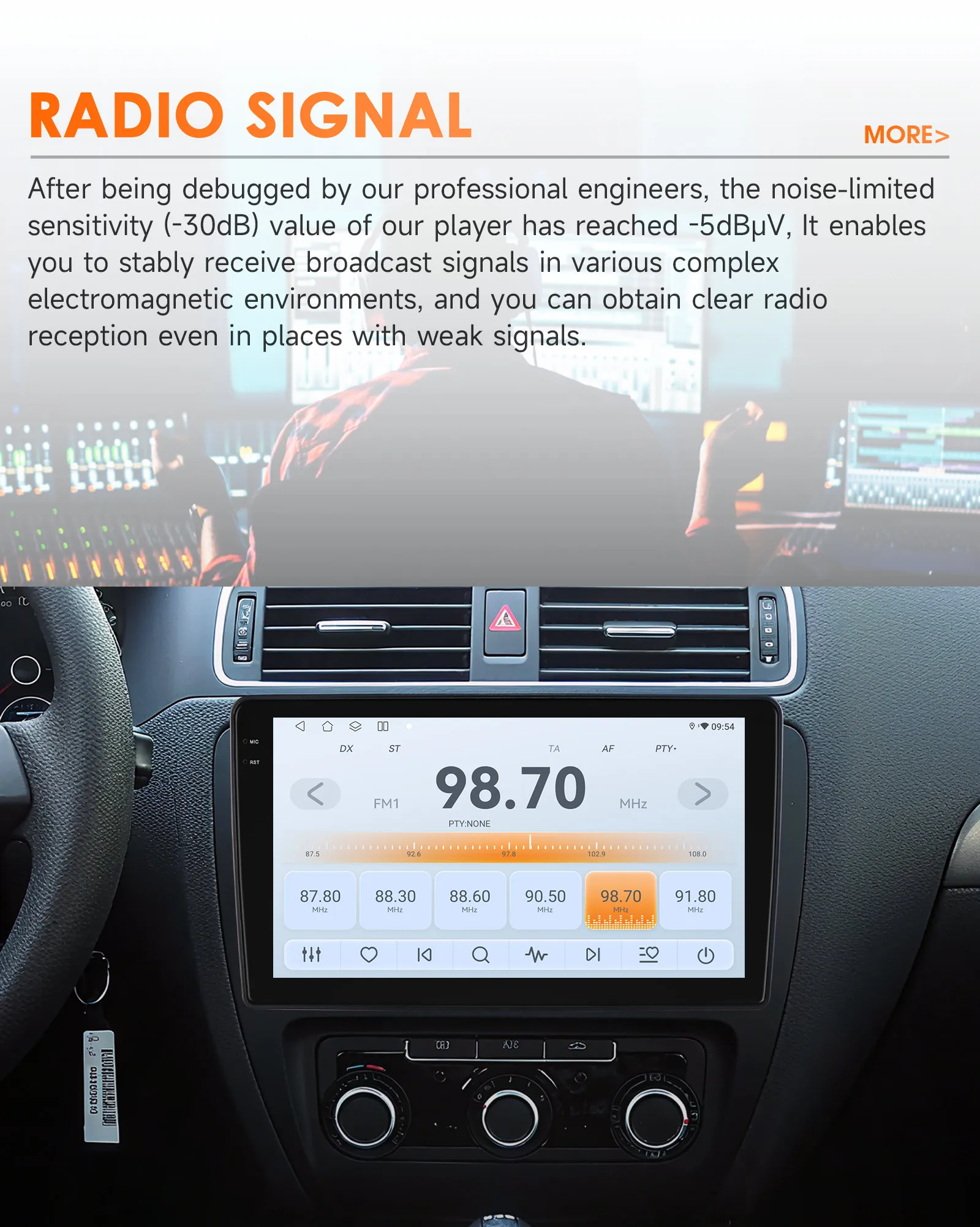 360-Grad-Kamera Android14 Autoradio für Volkswagen Skoda Octavia Golf 5 6 Touran Passat B6 Polo Jetta CarPlay Android Auto Stereo 6115 – Detail 19