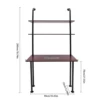 2-Shelf Laptop Desk with Shelves Wall Mount Desk with Power Strip Modern Computer Writing Table for Work Platform Ladder Desk 3