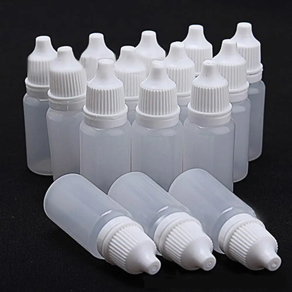 5PCS 5ml/10ml/15ml/20ML/30ML/50ML/100ML Empty Plastic Squeezable Dropper Bottles Eye Liquid Dropper Refillable Bottle 2