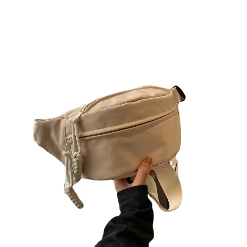 Crossbody Chest Bag Canvas Leisure Bag Women's New Trendy Summer Sports Niche Versatile Waist Chest Bag