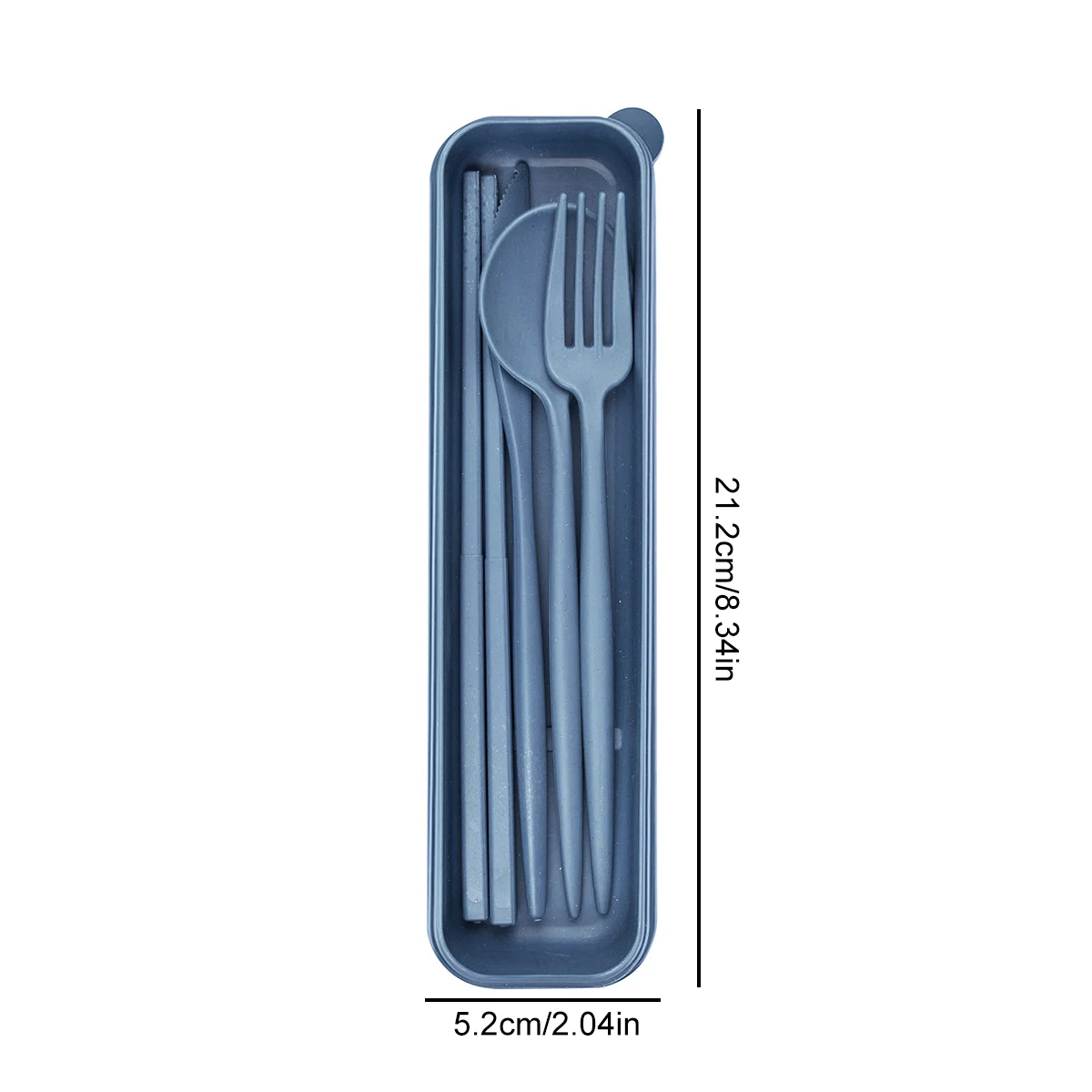 4pcs Travel Cutlery with Box Cutlery Set Chopsticks Fork Spoon Knife with Box Reusable Set
