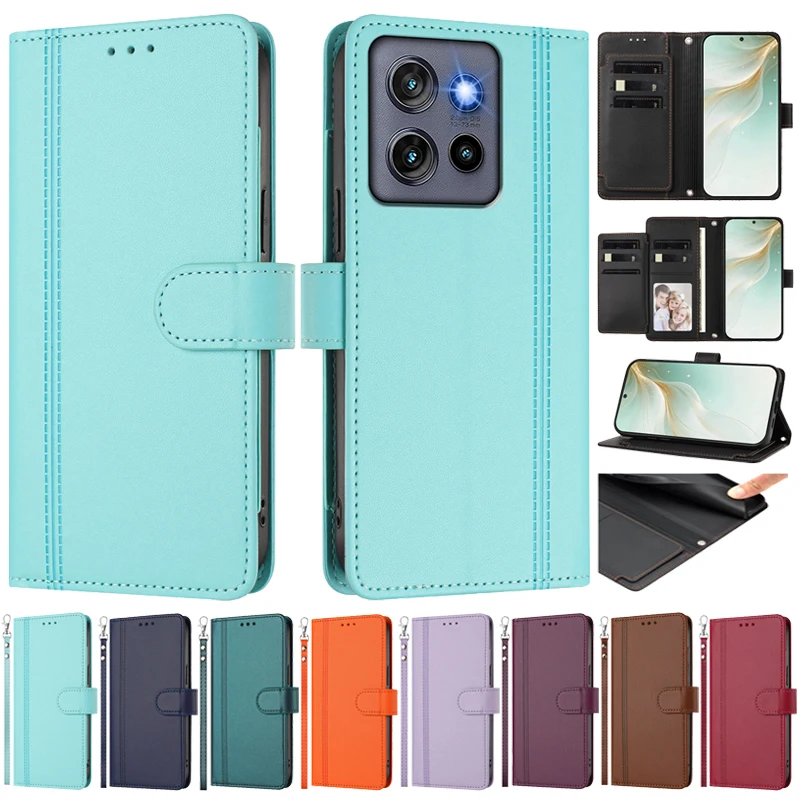 Leather Flip Case with Multi 9-Card Wallet Cover