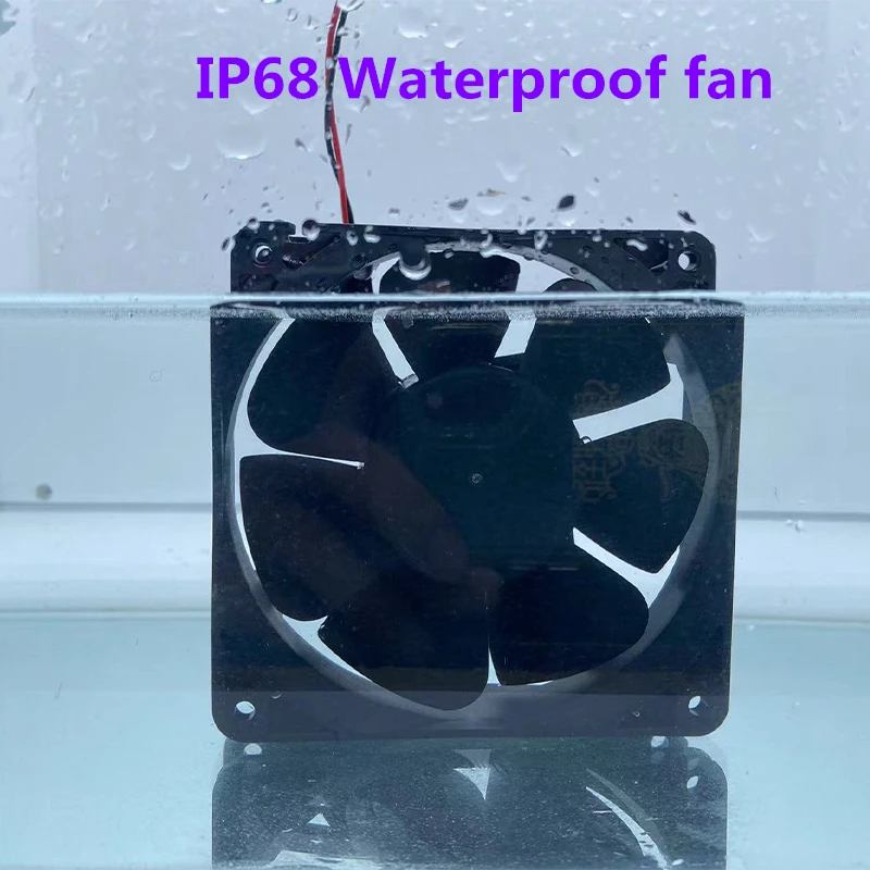 Umidificador e Atomizador Ultrassônicos Industriais Ip68 Ventilador Impermeável Grande Resfriamento do Volume de ar 120 mm 12038 12v 24v 48v 120x 38 mm
