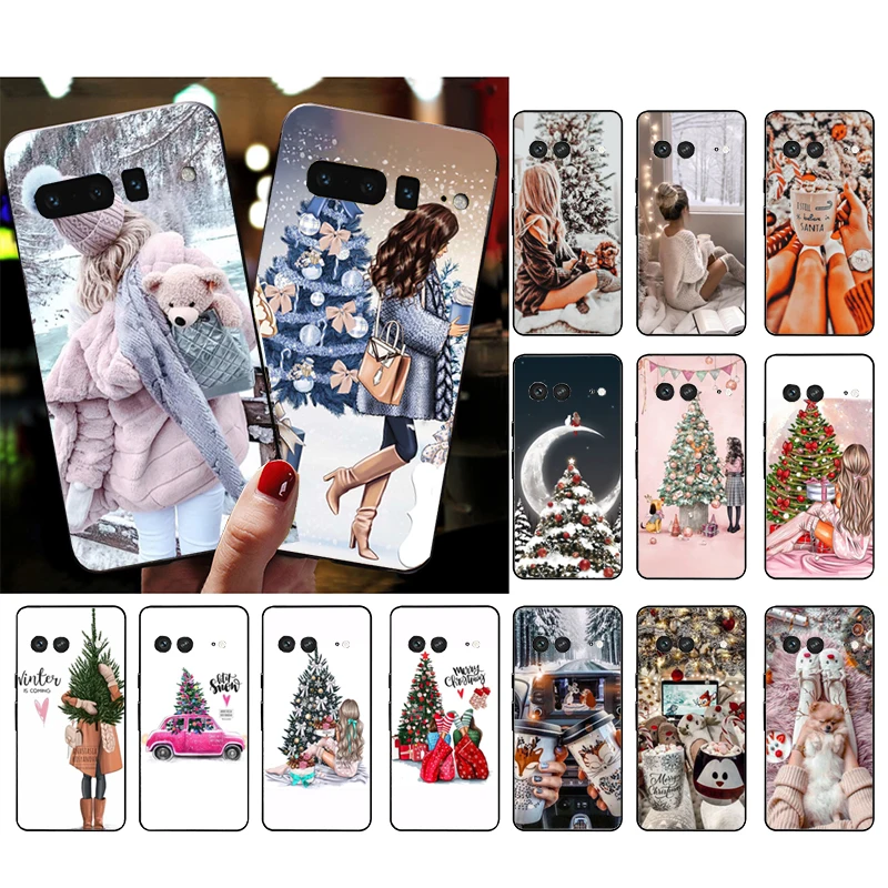 

Christmas Girl Phone Case For Google Pixel 8 7 Pro 7A 7 6A 6 Pro 5A 4A 3A Pixel 4 XL Pixel 5 6 4 3 3A XL