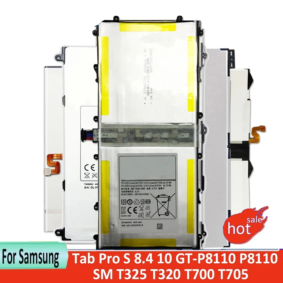 Batteria Kikiss Per Samsung Galaxy Tab Pro S 8.4/Per Nexus 10 Gt-P8110 P8110 Sm T325 T320 T700 T705 T4800E Eb-Bt705Fbe