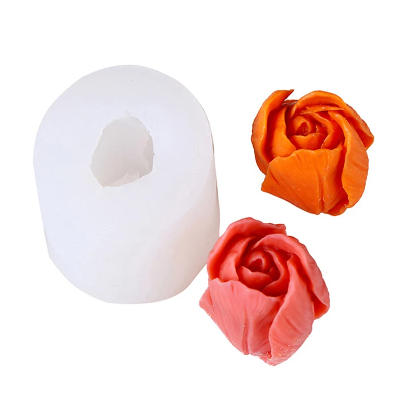 고품질 튤립 봉오리 몰드 실리콘 3D 양초 비누 몰드, DIY 꽃 양초 에폭시 몰드, 아로마 테라피 왁스 비누 몰드