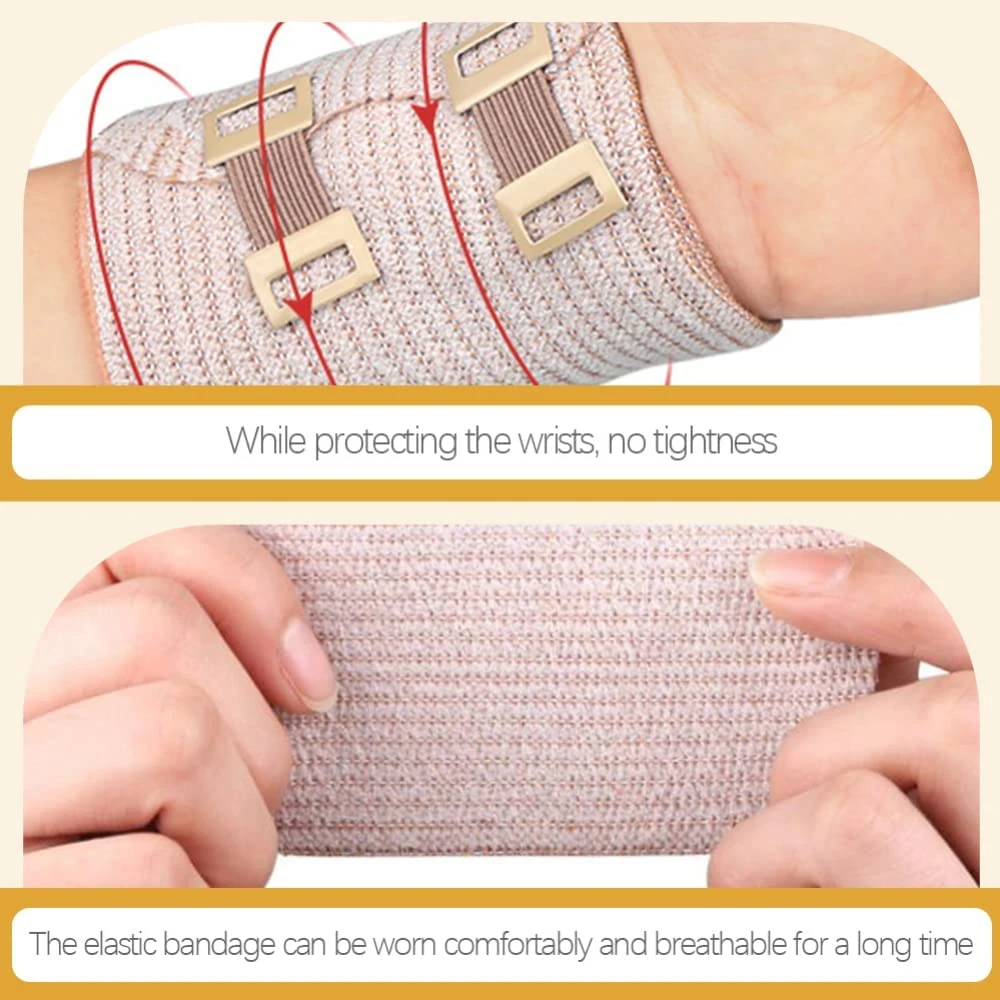클립이 있는 4롤 탄력 붕대 랩 |   스포츠 부상, 염좌, 발목, 무릎 및 근육 지원을 위한 라텍스 프리 압축 붕대