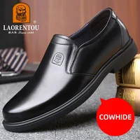 LAORENTOU breathable genuine leather, soft leather, middle-aged business and leisure leather shoes, men's driving shoes 128803 1