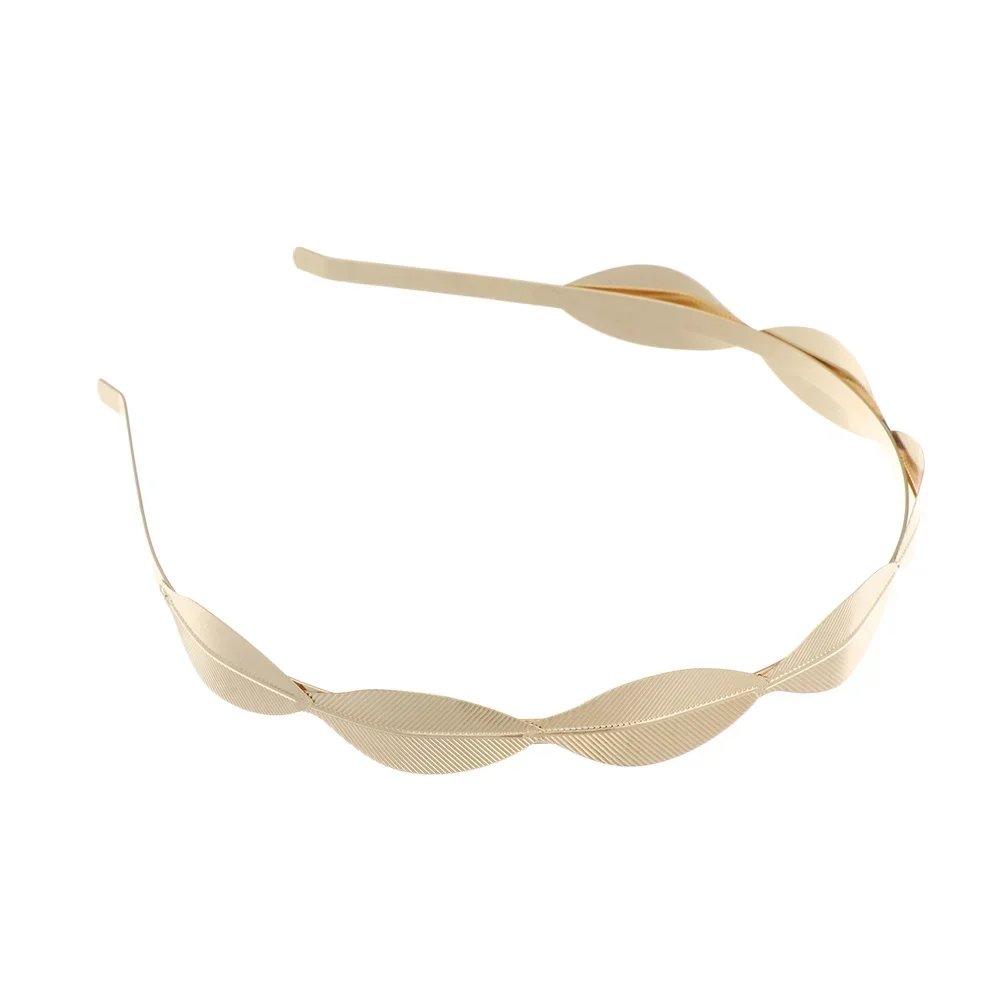 Elegant Gold Leaf Headband - Bridal Wedding Hair Accessory