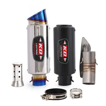 Slip On 51mm For Suzuki GSXR1000 2012-2020 Motorccycle Exhaust Pipe Muffler Escape Mid Link Pipe Steel Carbon
