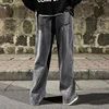 Autumn Men's Jeans Korean Version Student Loose Casual Pants High Street Straight Wide Legs Denim Pants Fashion Baggy Trousers 3