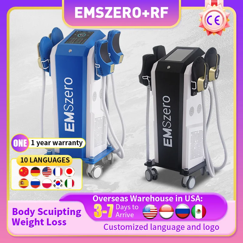 

EMSzero 6500W Hi-emt+RF EMS Muscle body sculpting Machine with 4Handles RF Pelvic StimulationPadsOptional salon 2024