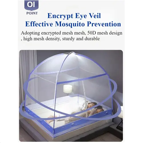 1pc 360°Coverage Thickened/encrypted New Cartoon Double Door Mongolian Yurt Mosquito Net,  Foldable Mosquito Net No Installation - Image 4