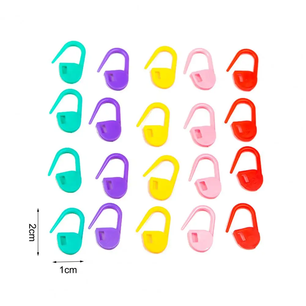 100Pcs/Set Stitch Needle Clip DIY Stitch Markers Lovely Colorful Knitting Crochet Locking Markers for Weaving Lock Loop