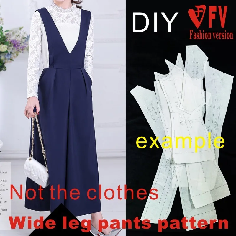 Sewing template wide leg trousers sewing pattern BCK-33