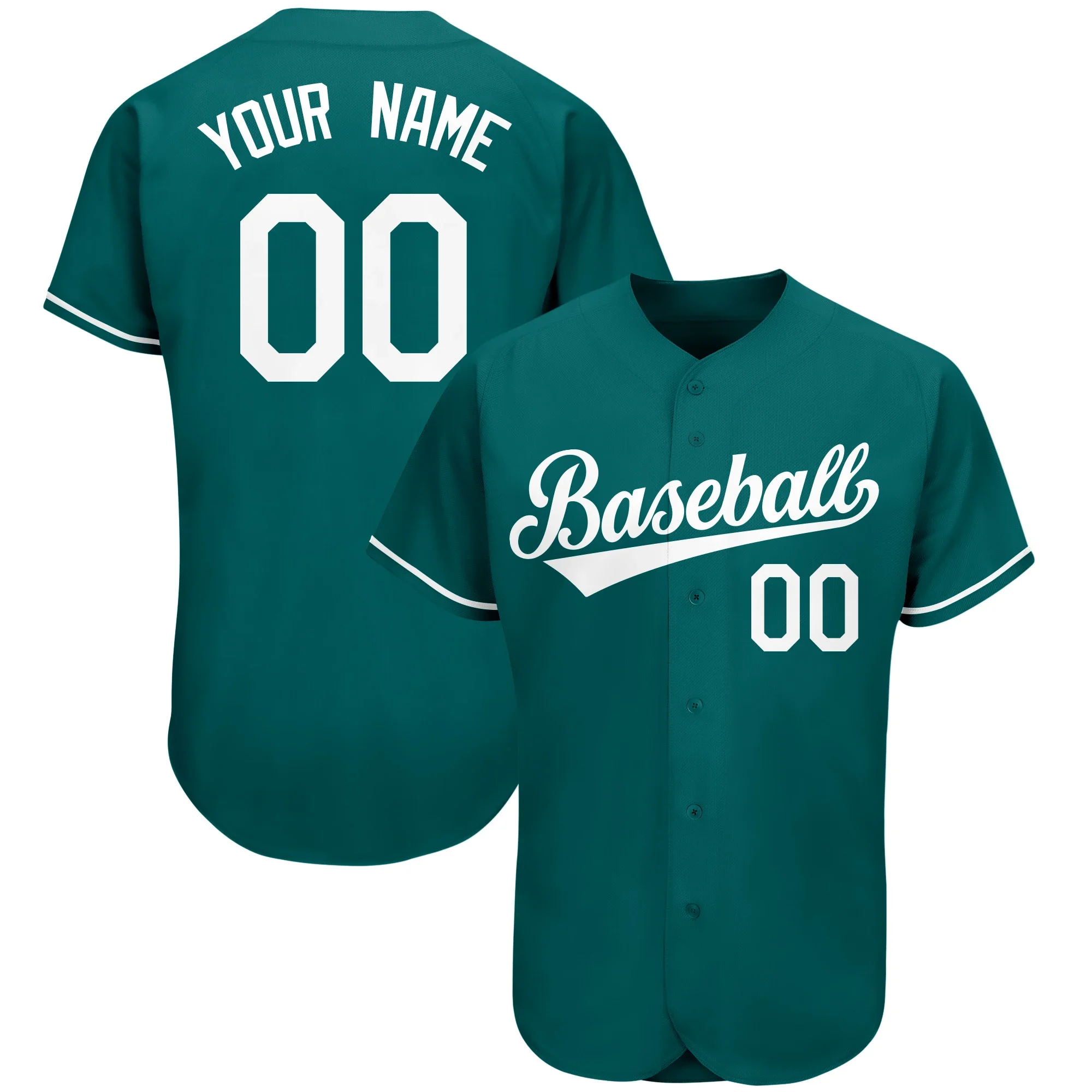 

Custom Baseball Jersey Personalized Printed Name and Numbers Design Your Own Novelty Button-down Tee Shirts for Adults/Kids