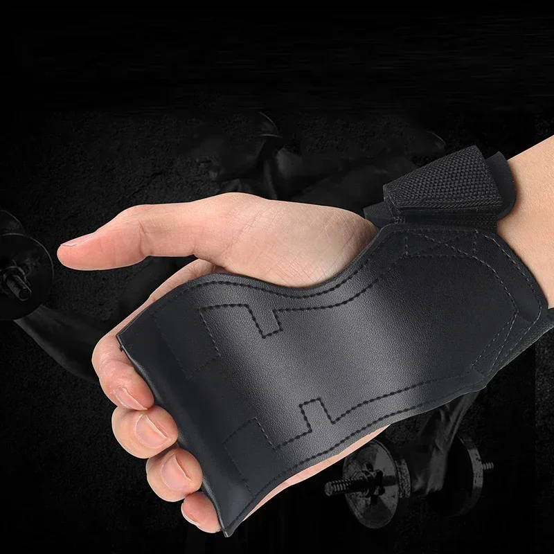 Gym Grips Palm Guards Cowhide Palm Protector Weightlifting Gymnastics Workout Gloves Grips Fitness Training Equipment 3
