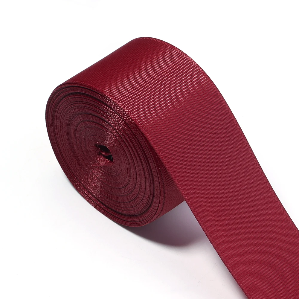 Grosgrain Ribbons in Wine Red - 10 Yards for DIY, Holiday Decor & Gift Wrapping