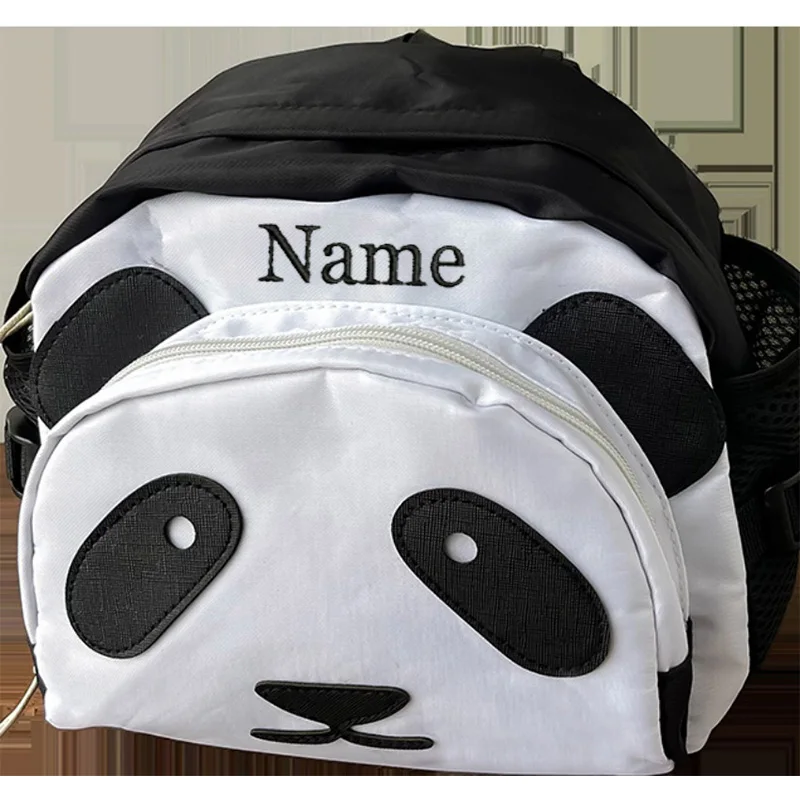 

Personalized Children's Backpack 2024 New Cute Kindergarten School Bag Cartoon Panda Bag Nylon Fashion Small Backpack