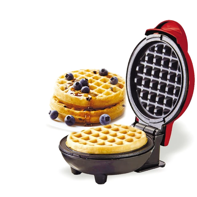 Mini Waffle Maker Machine  Nonstick Waffle Iron For Kids Pancakes