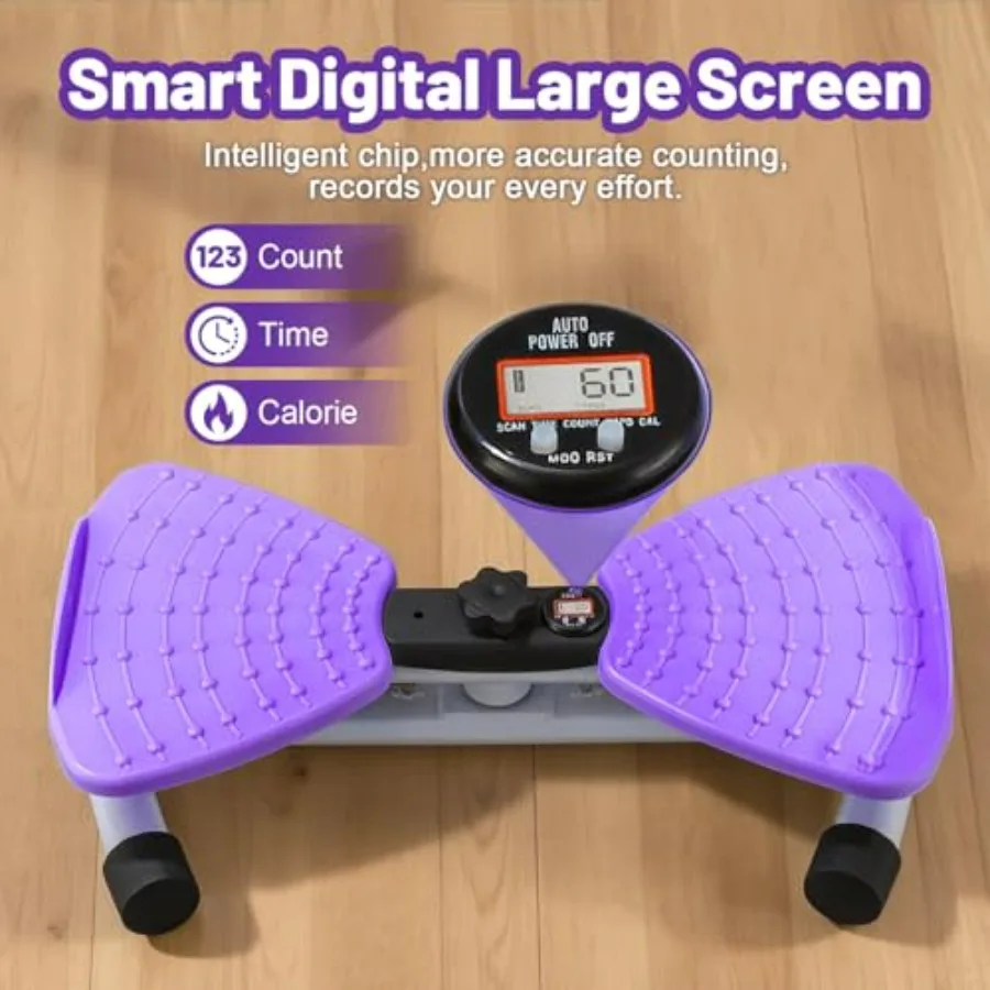 Waist Twisting Fitness Tool, Adjustable Waist Twisting Machine For Women Men, Ab Twister Board, 330 Lbs Capacity & Led Digital D