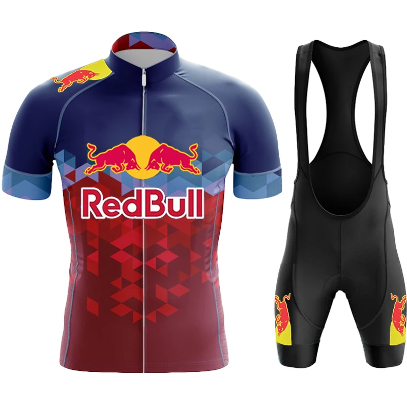 Red Bull Sportswear Mountain Cycling Clothing Uniform Jersey Men Men's Bike Shorts Man Mtb Pants 2024 Outfit Set Sports Team Bib 4