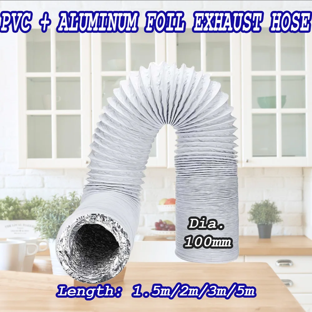 Mangueira de Ventilação Saída Flexível do ar Condicionado 100 mm 10cm 15 m 2m 3m 5m Meter