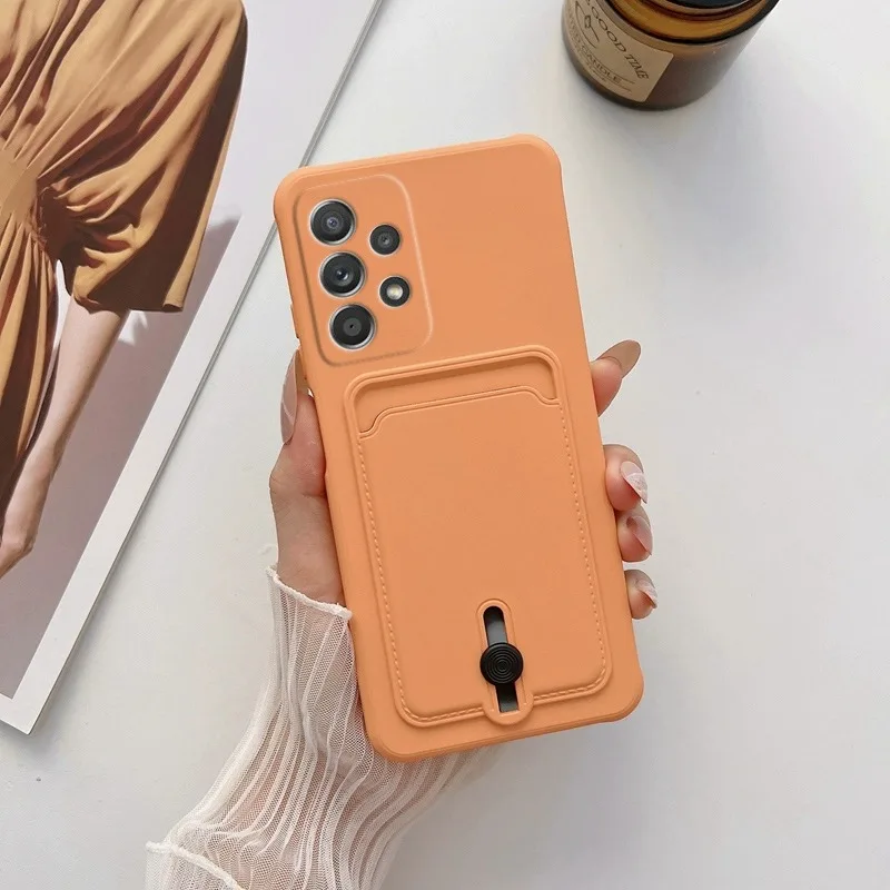 Silicone Soft TPU Mobile Phone Case with Card Slot and Credit Card Holder