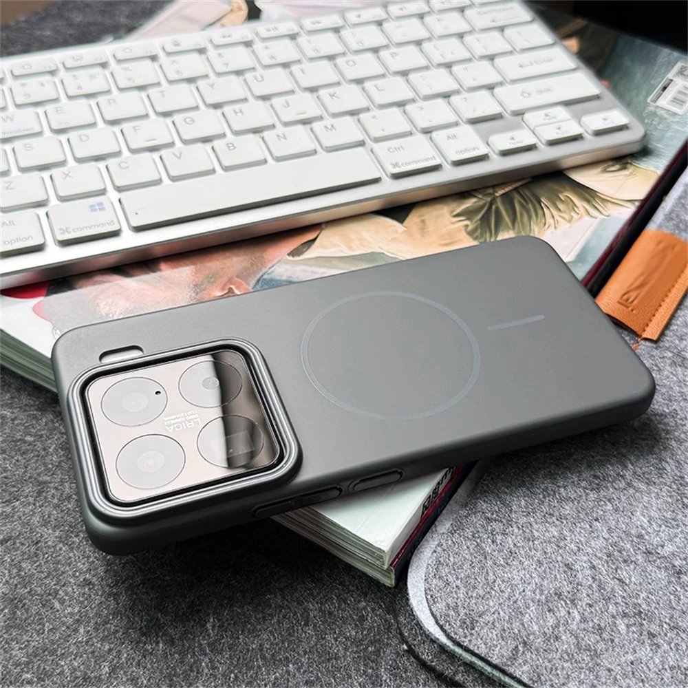 Ultra Thin Solid Color Matte Hard PC Case with Slim Magnetic Wireless Charging Cover