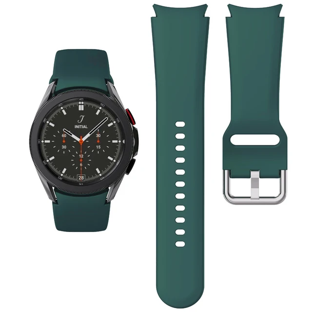 20mm watch Band For Samsung Galaxy Watch 4 classic 46mm 42mm smartwatch Silicone Sports Bracelet Galaxy Watch 4 44mm 40mm Strap Olive green