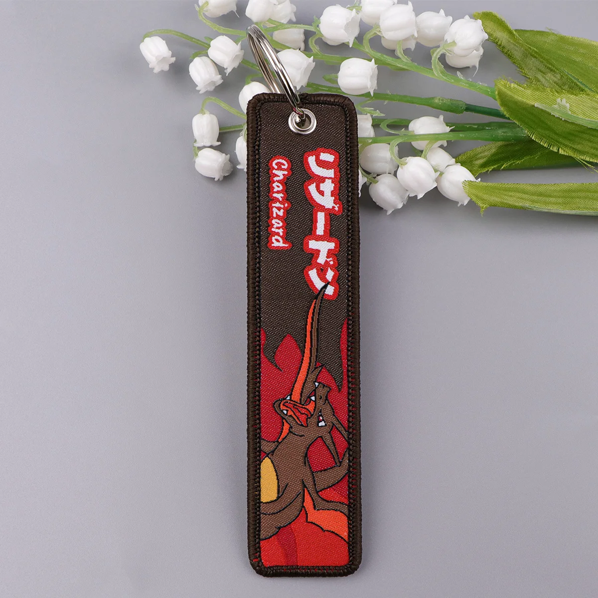 Embroidery Key Fobs Anime Game Keychain For Motorcycles Cars Key Ring Holder Pendant Tags Chaveiro Jewelry