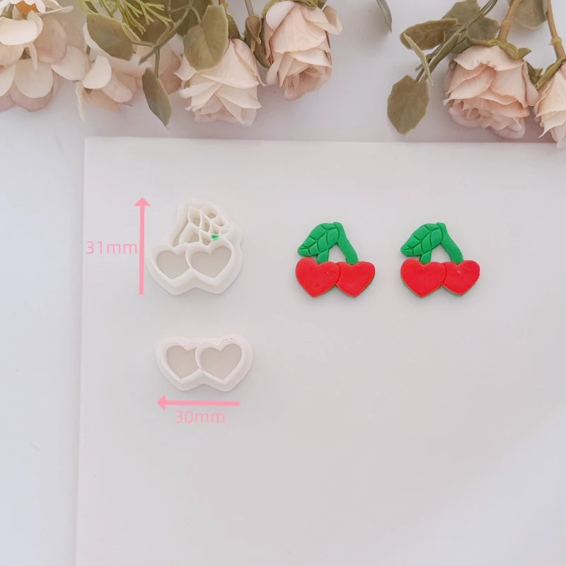 Polymer Clay Cutter Bow/Cherry/Palette/Penguin Polymer Clay Mold Earrings Pendant Jewelry Shaping Cutting Ceramics Tools