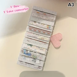 Cartoon Nail Art Transfer Paper Storage Box with Display Stand & Manicure Supplies Holder (A3)
